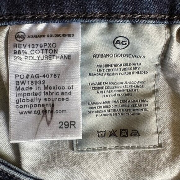 AG The Farrah High Rise Skinny Denim Jeans Blue W29 - Picture 13 of 13